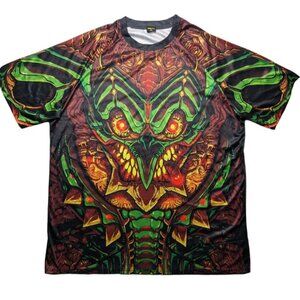 Trippy Psychedelic God Level Multicolor Creature Dragon Sizes 3XL - 4XL NWT